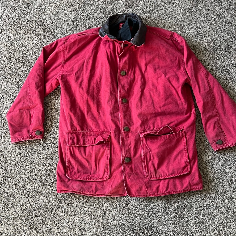 Vintage Marlboro Country Store Size L Lined Canvas Barn Chore Coat Jacket Vest